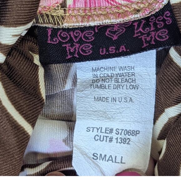 Vintage Y2K Floral A-Line Skirt Brown Pink Swirl 2000s Indie Boho Fairycore - Picture 4 of 12